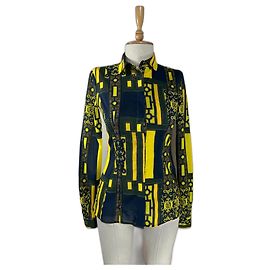 Camicia Versace Jeans Couture in Viscosa Multicolore Multicolore