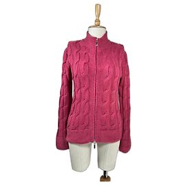 Autre Marque Monteverdi Valentini Strickjacke aus rosa Merinowolle Pink