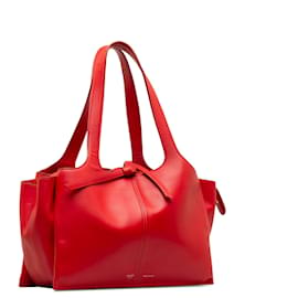 Céline-Celine Red Small Trifold Tote Bag-Red