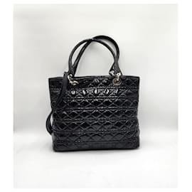 Dior-Dior Lady Dior Large Patent Leather Bag-Black