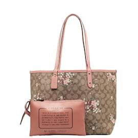 Coach-Signature-Wendetasche mit Blumendruck F29547-Pink