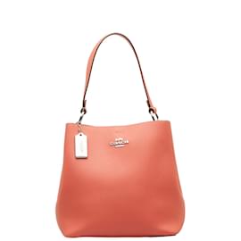 Coach-Town Leather Bucket Bag 91122-Pink
