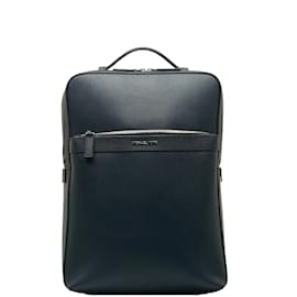 Michael Kors Leather Backpack Navy Blue