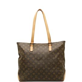 Louis Vuitton-Louis Vuitton Monogram Cabas Mezzo Canvas Tote Bag M51151 in Good condition-Brown