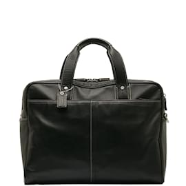Coach-Coach Transatlantic Commuter Leather Briefcase Leather Business Bag F70094 in Good condition-Black