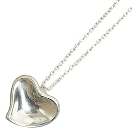 Autre Marque-Silver Heart Pendant Necklace-Silvery
