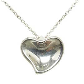 Tiffany & Co-Silberne Herz-Anhänger-Halskette-Silber