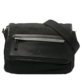 Gucci-Nylon Messenger Bag 019 0375-Black