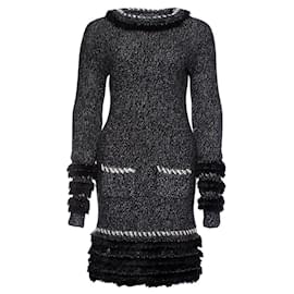 Chanel-Vestido de cachemir esponjoso de la colección Arctic Ice-Multicolor