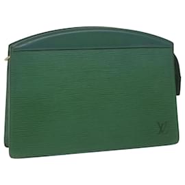 Louis Vuitton-LOUIS VUITTON Epi Trousse Crete Pouch Green M48404 LV Auth 64529-Green