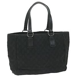 Gucci-GUCCI GG Canvas Tote Bag Black Auth ar11306-Black
