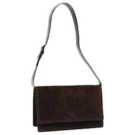Prada-PRADA Shoulder Bag Suede Brown Auth 64709-Brown