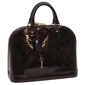 Louis Vuitton-LOUIS VUITTON Monogram Vernis Alma PM Hand Bag Rouge Favist M91691 LV Auth 64856-Other