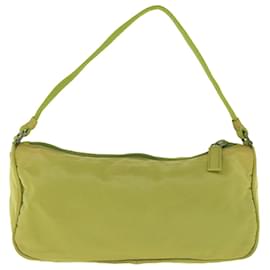 Prada-PRADA Accessory Pouch Nylon Yellow Auth 64133-Yellow