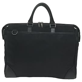 Burberry-BURBERRY Nova Check Étiquette noire Business Bag Nylon 2façon Black Auth bs11127-Noir
