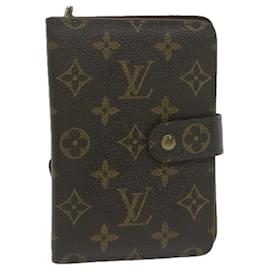 Louis Vuitton-Carteira LOUIS VUITTON Monograma Porto Papie Zip M61207 Autenticação de LV 64626-Monograma