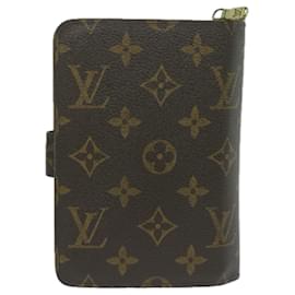 Louis Vuitton-LOUIS VUITTON Monogramm Porto Papie Zip Wallet M61207 LV Auth 64626-Monogramm