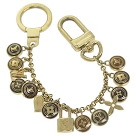 Louis Vuitton-LOUIS VUITTON Monogram Porte Cles Chainne Pastilles Charm Gold M65380 auth 64290-Golden