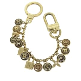Louis Vuitton-LOUIS VUITTON Monogram Porte Cles Chainne Pastilles Charm Gold M65380 auth 64290-Golden