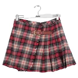 Dolce & Gabbana-wool mini skirt-Red