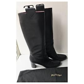 Avril Gau-AVRIL GAUL High black leather boots T40,5 IT very good condition-Black