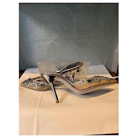 Rene Caovilla-Schuhe mit Absatz-Silber
