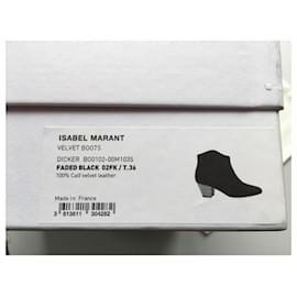 Isabel Marant-ISABEL MARANT Velvet Dicker boots light black suede T36 very good condition-Black