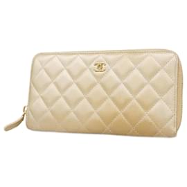 Chanel-Chanel Zip around wallet-Golden