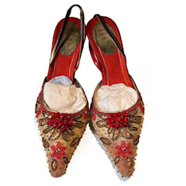 Rene Caovilla-Schuhe mit Absatz-Rot