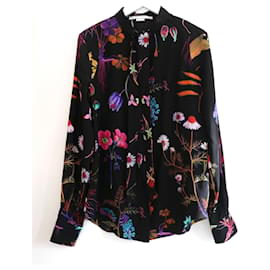Stella Mc Cartney-Stella MCCartney floral print silk shirt-Black