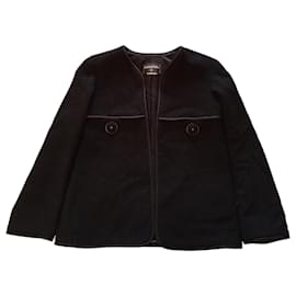 Chanel-Chanel black wool jacket 15to-Black