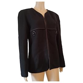 Chanel-casaco de lã preto chanel 15NO-Preto