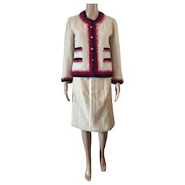 Chanel-Chanel Haute Couture Anzugjacke und Rock Coco Gabrielle Chanel 1965-Beige