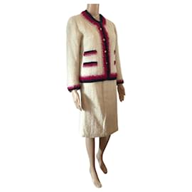 Chanel-Chanel Haute Couture Suit Jacket and Skirt Coco Gabrielle Chanel 1965-Beige