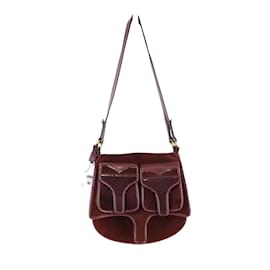Kenzo-This shoulder bag features a leather body-Dark red