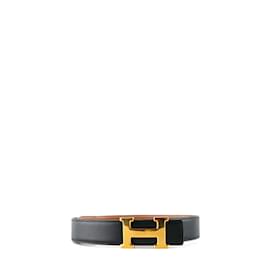 Hermès-HERMES Cinturones T.cm 70 Cuero-Negro