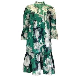 Erdem-Vestido Winford com estampa multifloral verde ERDEM-Verde