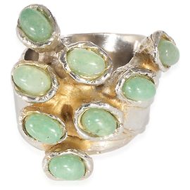 Yves Saint Laurent Arty Dots Silver Tone Ring Other