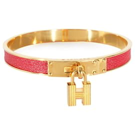 Hermès-Hermès Kelly Vintage H Lock Bracelet en cuir rouge-Autre