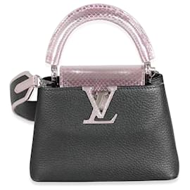 Louis Vuitton-Louis Vuitton Black Taurillon Pink Python Mini Capucines-Other