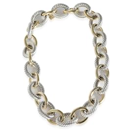 David Yurman-David Yurman Oval Link Necklace in 18k yellow gold/sterling silver-Other