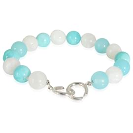 Tiffany & Co-TIFFANY & CO. Paloma Picasso Amazonit- und Chalcedon-Armband aus Sterlingsilber-Andere