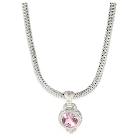 Autre Marque-John Hardy Batu Sari Pendant & Classic Chain in 18K YG/sterling silver 0.35 ctw-Other