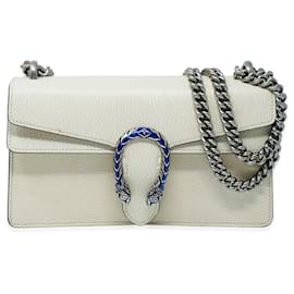 Gucci-Gucci White Calfskin Small Dionysus Shoulder Bag-White,Other