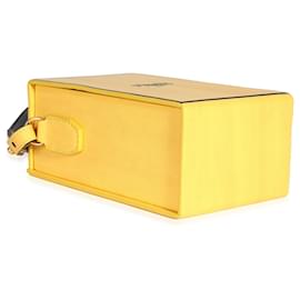 Fendi-Fendi Yellow Vitello Fluffy Logo Vertical Box Bag-Yellow