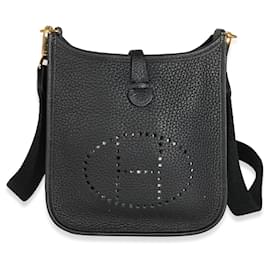 Hermès-Hermès Noir Clémence Mini Evelyne TPM 16 GHW-Noir