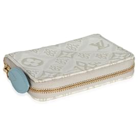 Louis Vuitton-Louis Vuitton Beige White Jacquard Since 1854 Zippy coin purse-Beige