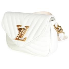 Louis Vuitton-Louis Vuitton Cuir de veau neige New Wave Multi Pochette-Blanc