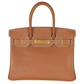 Hermès-Hermès Gold Epsom Birkin 30 GHW-Brown