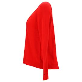 Tommy Hilfiger-Tommy Hilfiger Womens Raglan Jumper in Red Cotton-Red